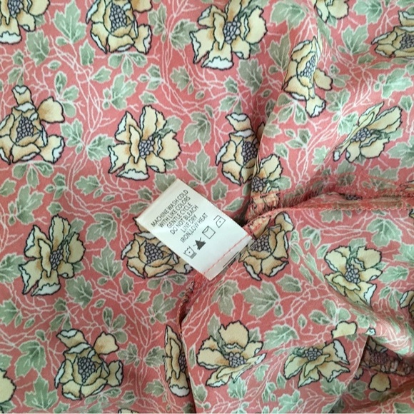 Max Studio midi skirt Floral peach Ruched ruffle size m new Womens - Picture 4 of 10